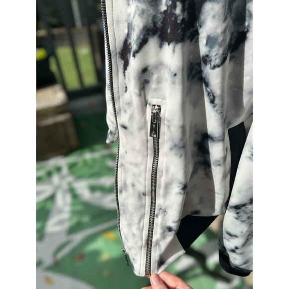 N1SQ Marble Print Zip-Up Jacket Streetwear - Picture 7 of 9